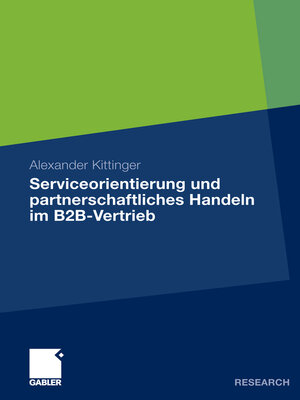 cover image of Serviceorientierung und partnerschaftliches Handeln im B2B-Vertrieb